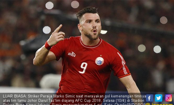 Lewat Simic, Persija Hajar Johor Darul Takzim