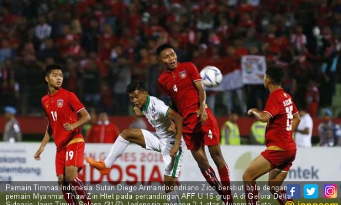 Indonesia U-16 Singkirkan Timnas Myanmar