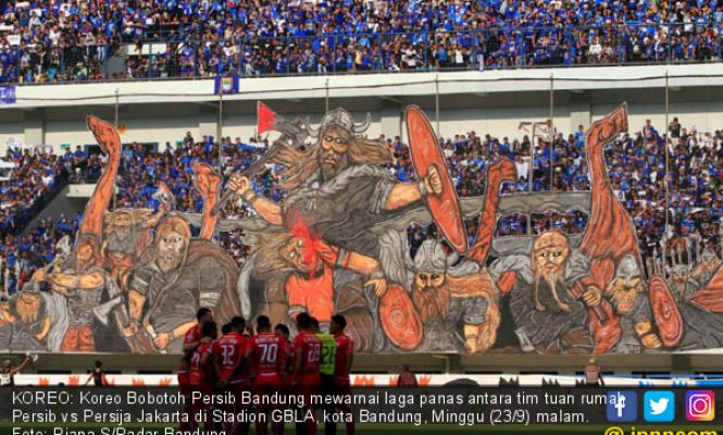 Koreo Bobotoh Warnai Laga Panas Persib Kontra Persija