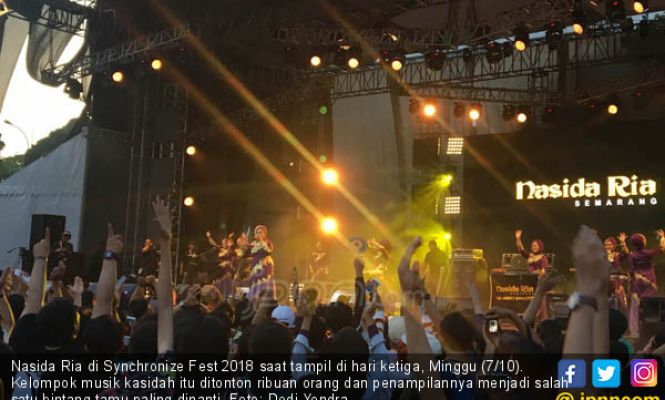 Nasida Ria di Tampil Synchronize Fest 2018 