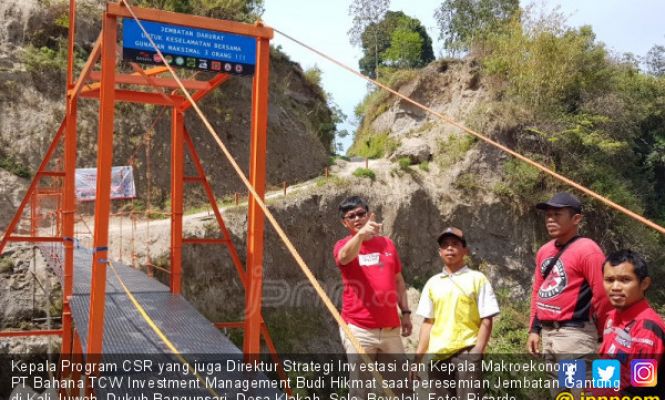 Jembatan Gantung CSR Bahana TCW Mudahkan Aktivitas 5 Desa Kaki Gunung Merapi