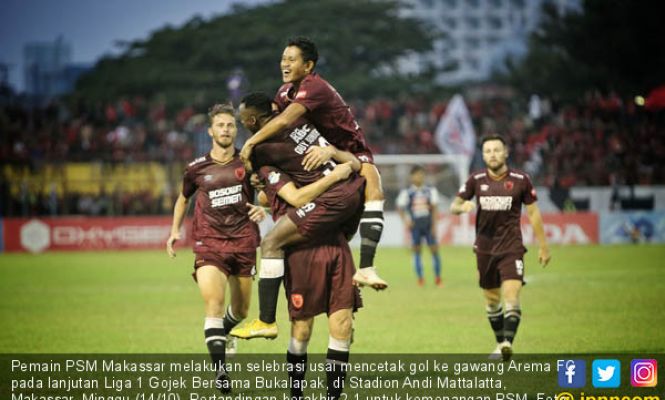 PSM Makassar Taklukkan Arema FC