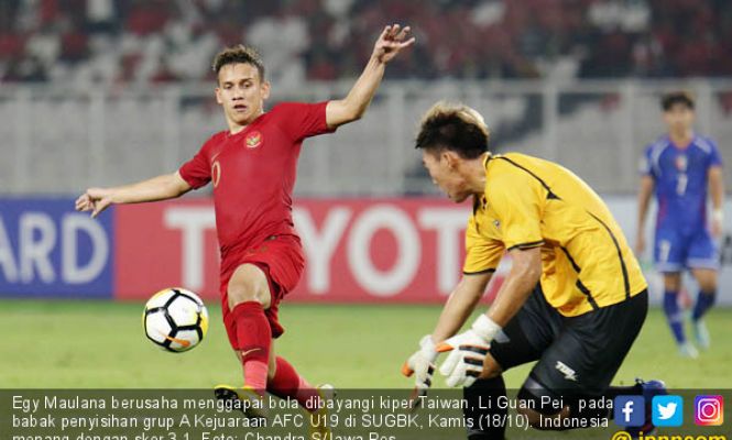 AFC U-19, Indonesia Hajar Taiwan 3 - 1