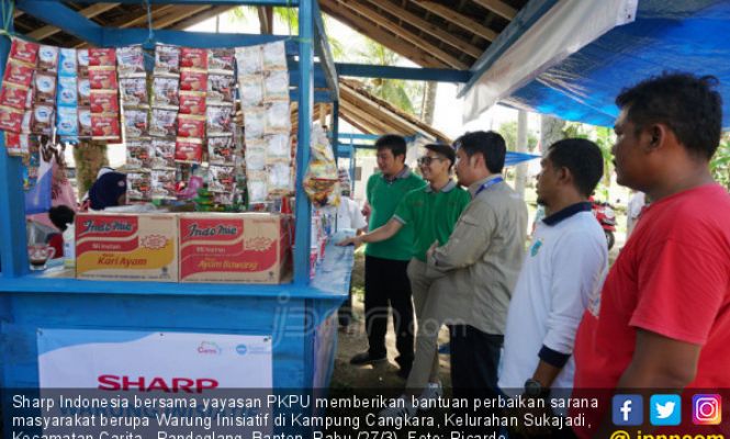 Pasca Bencana Alam, Sharp Hidupkan Pandeglang Lewat Warung Inisiatif