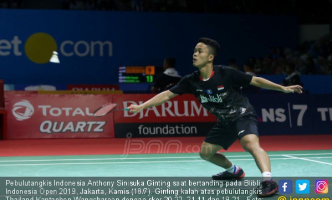 Anthony Sinisuka Ginting Kandas Di Indonesia Open 2019