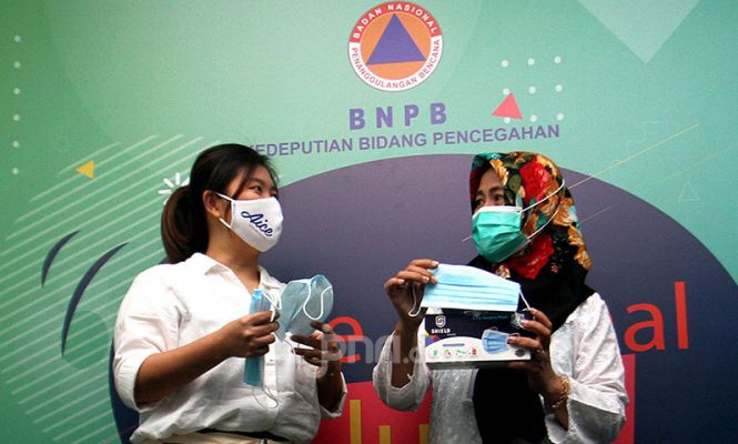 Aice Group dan GP Ansor Serahkan Bantuan Masker kepada BNPB