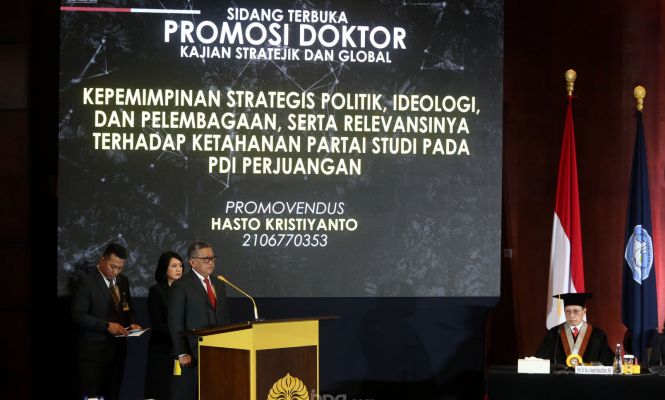 Sidang Terbuka Promosi Doktor Hasto Kristiyanto