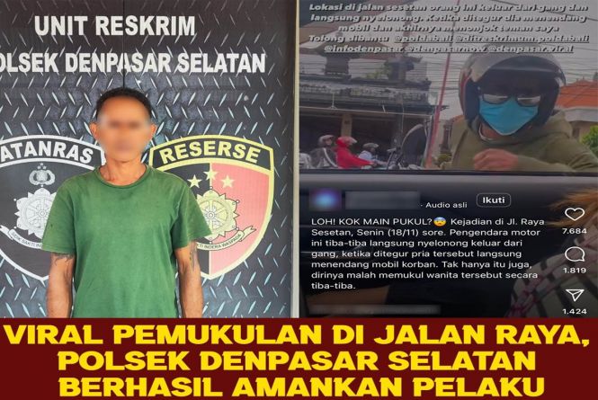 Pria NTT Pelaku Pemukulan Cewek di TL Pesanggaran Viral, tak Berkutik saat Diciduk